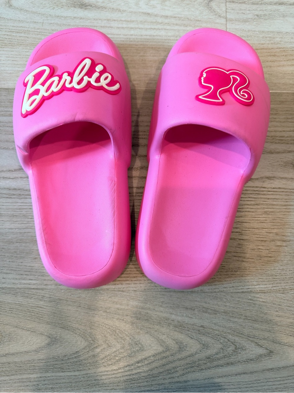 Barbie Hot Pink Logo Slide Sandals